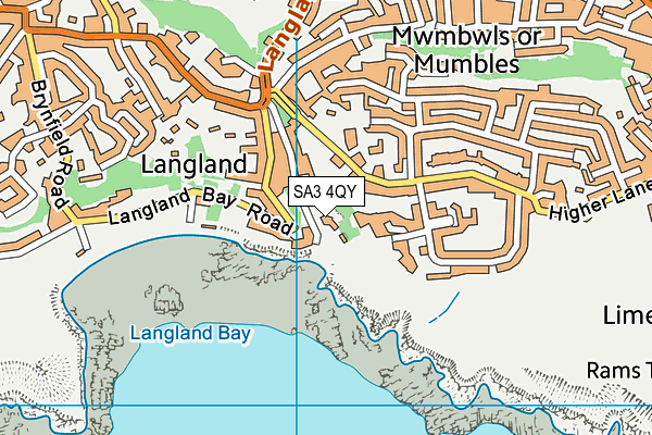 SA3 4QY map - OS VectorMap District (Ordnance Survey)