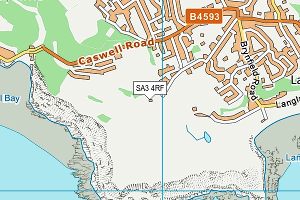 SA3 4RF map - OS VectorMap District (Ordnance Survey)