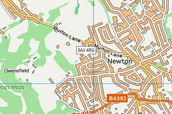 SA3 4RG map - OS VectorMap District (Ordnance Survey)