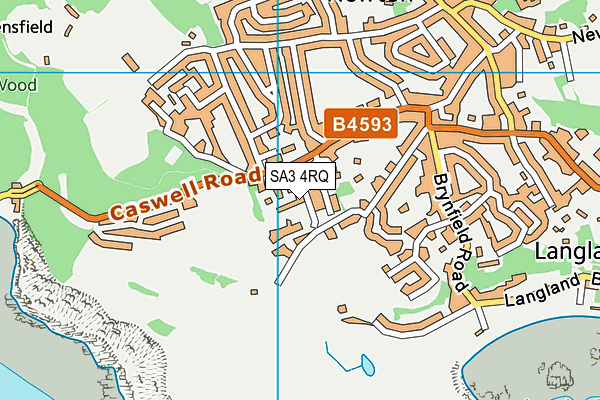 SA3 4RQ map - OS VectorMap District (Ordnance Survey)