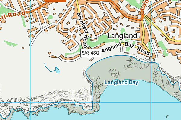 SA3 4SQ map - OS VectorMap District (Ordnance Survey)