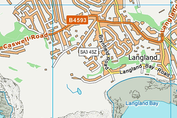 SA3 4SZ map - OS VectorMap District (Ordnance Survey)