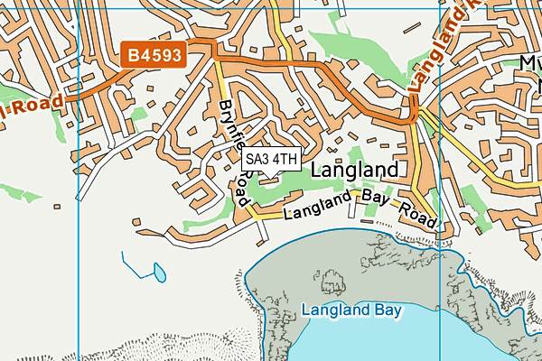 SA3 4TH map - OS VectorMap District (Ordnance Survey)