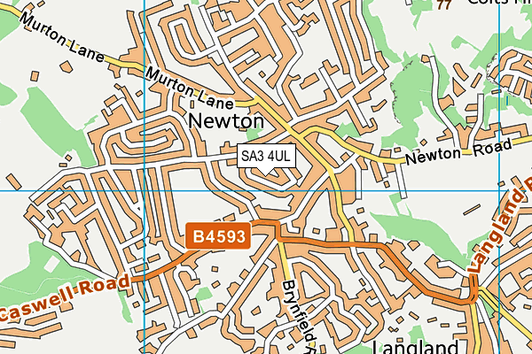 SA3 4UL map - OS VectorMap District (Ordnance Survey)