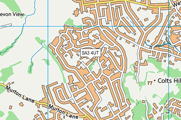 SA3 4UT map - OS VectorMap District (Ordnance Survey)