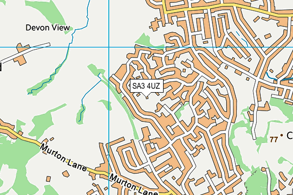 SA3 4UZ map - OS VectorMap District (Ordnance Survey)