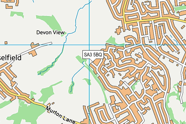 SA3 5BQ map - OS VectorMap District (Ordnance Survey)