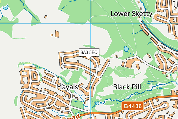 SA3 5EQ map - OS VectorMap District (Ordnance Survey)