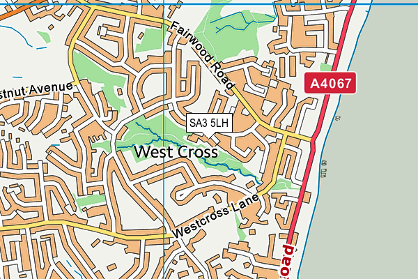 SA3 5LH map - OS VectorMap District (Ordnance Survey)