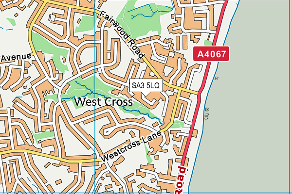 SA3 5LQ map - OS VectorMap District (Ordnance Survey)