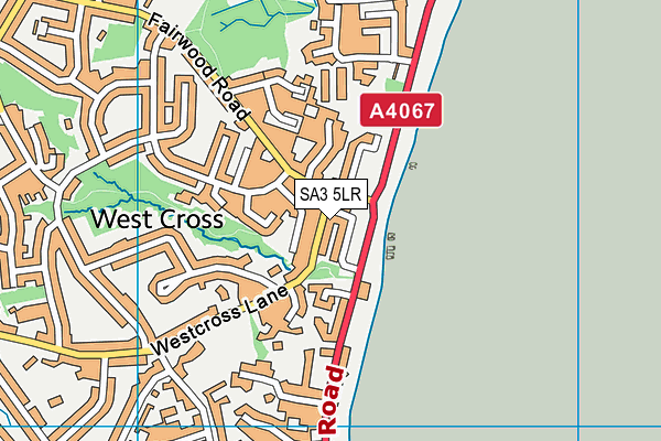 SA3 5LR map - OS VectorMap District (Ordnance Survey)