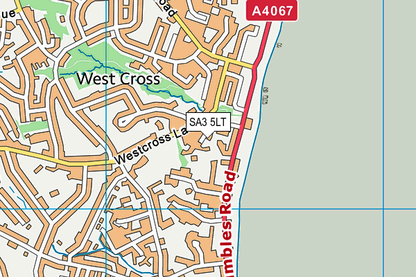 SA3 5LT map - OS VectorMap District (Ordnance Survey)
