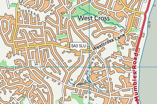 SA3 5LU map - OS VectorMap District (Ordnance Survey)