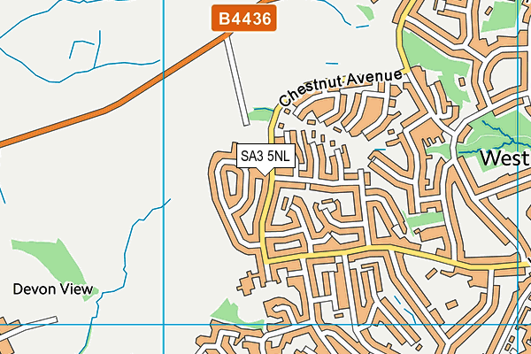 SA3 5NL map - OS VectorMap District (Ordnance Survey)