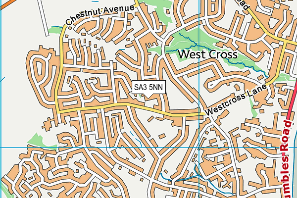 SA3 5NN map - OS VectorMap District (Ordnance Survey)