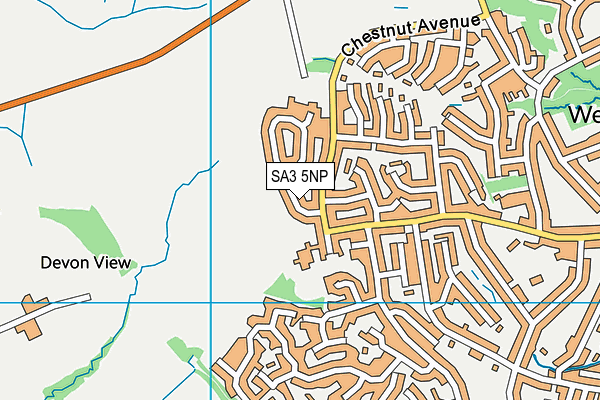 SA3 5NP map - OS VectorMap District (Ordnance Survey)