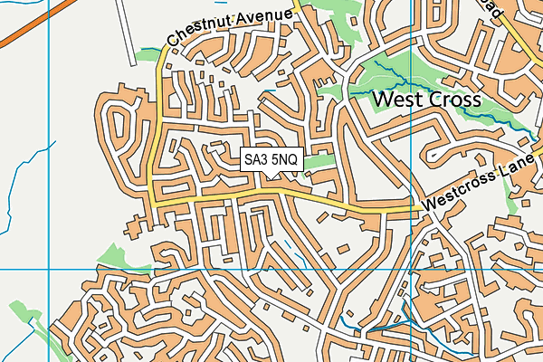 SA3 5NQ map - OS VectorMap District (Ordnance Survey)