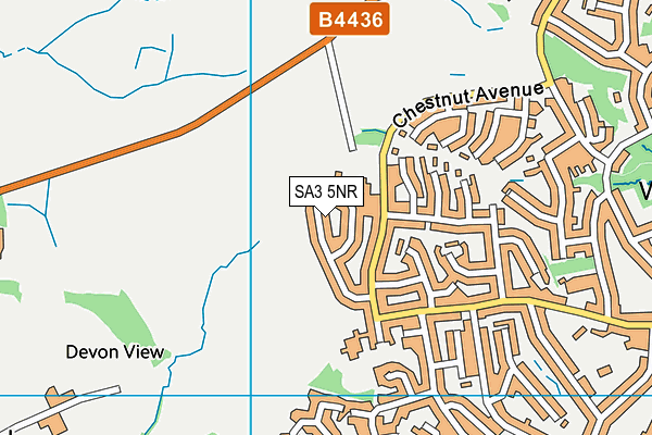 SA3 5NR map - OS VectorMap District (Ordnance Survey)