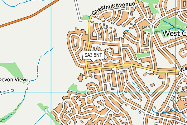 SA3 5NT map - OS VectorMap District (Ordnance Survey)