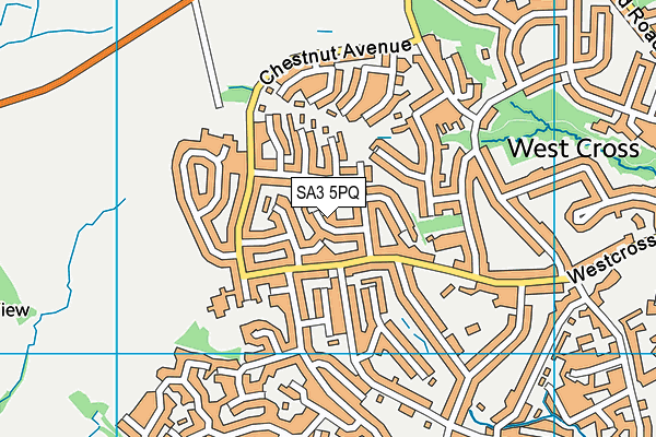 SA3 5PQ map - OS VectorMap District (Ordnance Survey)