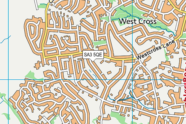 SA3 5QE map - OS VectorMap District (Ordnance Survey)