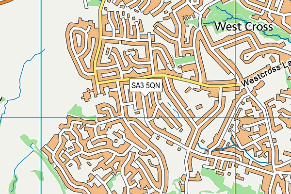 SA3 5QN map - OS VectorMap District (Ordnance Survey)