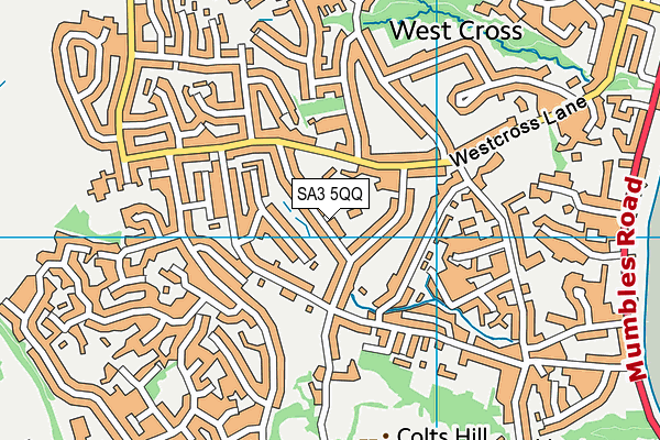 SA3 5QQ map - OS VectorMap District (Ordnance Survey)