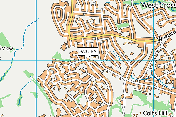 SA3 5RA map - OS VectorMap District (Ordnance Survey)
