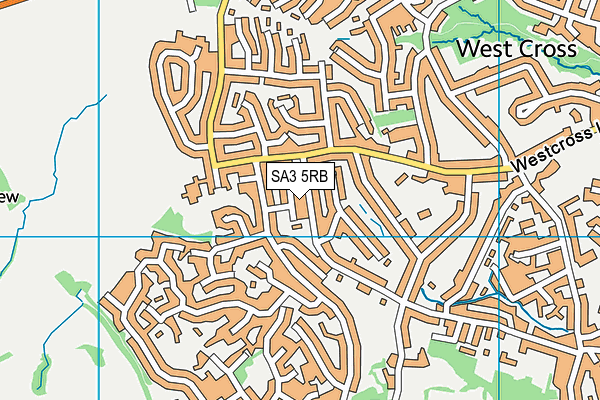 SA3 5RB map - OS VectorMap District (Ordnance Survey)