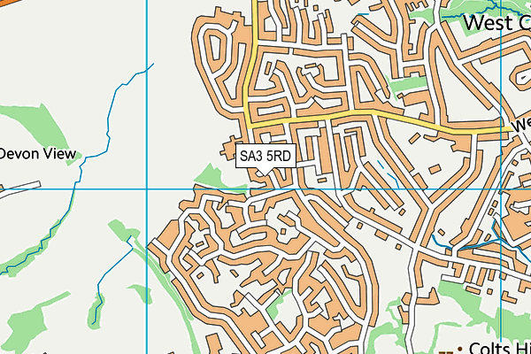 SA3 5RD map - OS VectorMap District (Ordnance Survey)