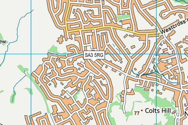 SA3 5RG map - OS VectorMap District (Ordnance Survey)