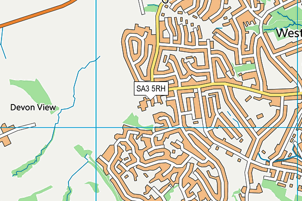 SA3 5RH map - OS VectorMap District (Ordnance Survey)