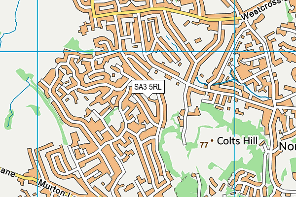 SA3 5RL map - OS VectorMap District (Ordnance Survey)