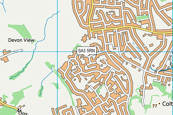 SA3 5RN map - OS VectorMap District (Ordnance Survey)