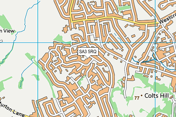 SA3 5RQ map - OS VectorMap District (Ordnance Survey)