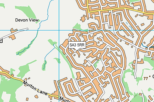 SA3 5RR map - OS VectorMap District (Ordnance Survey)