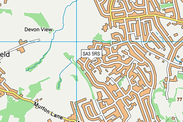 SA3 5RS map - OS VectorMap District (Ordnance Survey)