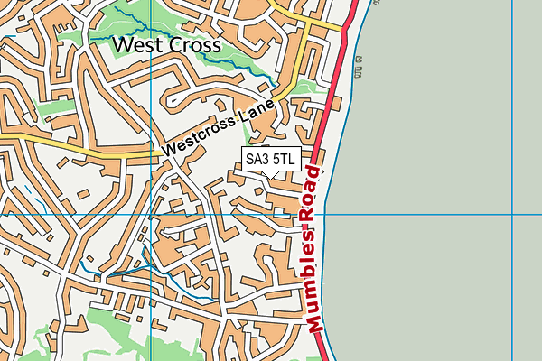 SA3 5TL map - OS VectorMap District (Ordnance Survey)