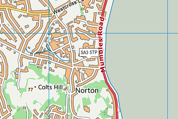 SA3 5TP map - OS VectorMap District (Ordnance Survey)