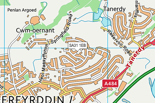 SA31 1EB map - OS VectorMap District (Ordnance Survey)