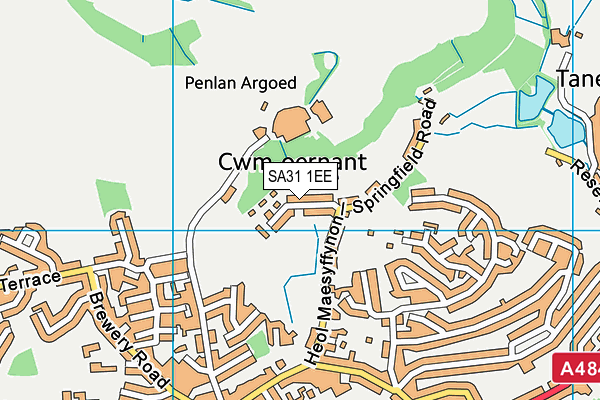 SA31 1EE map - OS VectorMap District (Ordnance Survey)