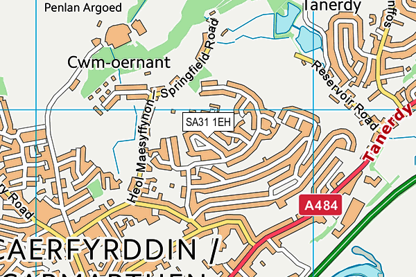 SA31 1EH map - OS VectorMap District (Ordnance Survey)