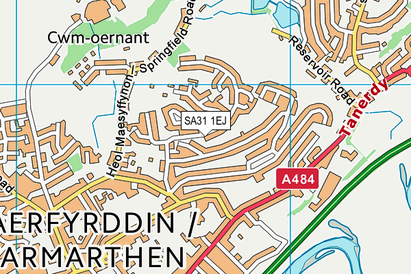 SA31 1EJ map - OS VectorMap District (Ordnance Survey)