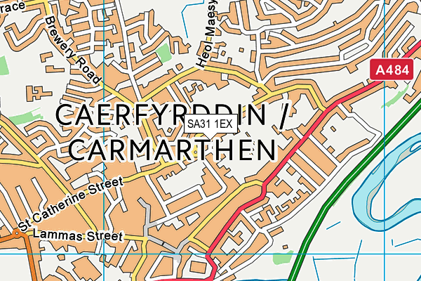 SA31 1EX map - OS VectorMap District (Ordnance Survey)