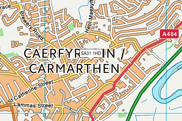 SA31 1HD map - OS VectorMap District (Ordnance Survey)