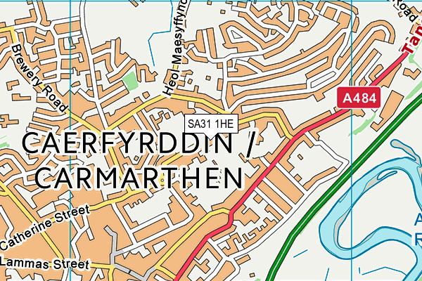 SA31 1HE map - OS VectorMap District (Ordnance Survey)