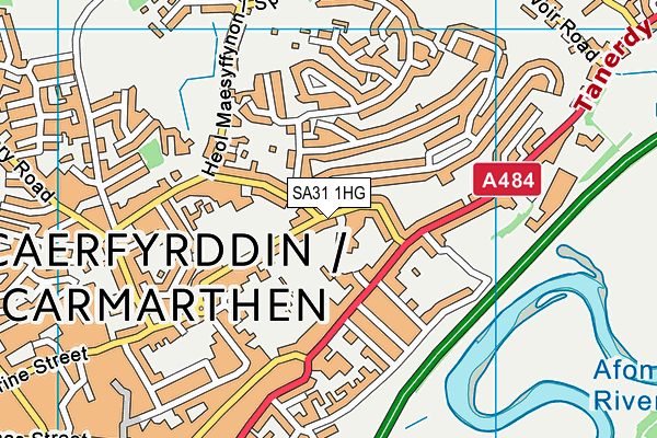 SA31 1HG map - OS VectorMap District (Ordnance Survey)