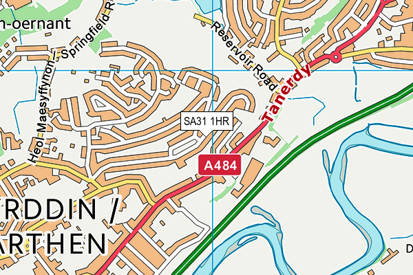 SA31 1HR map - OS VectorMap District (Ordnance Survey)