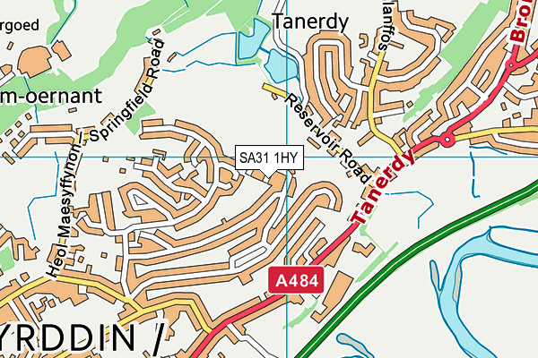 SA31 1HY map - OS VectorMap District (Ordnance Survey)