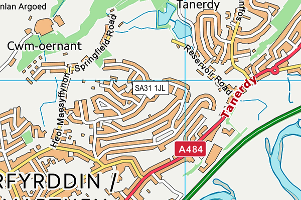 SA31 1JL map - OS VectorMap District (Ordnance Survey)